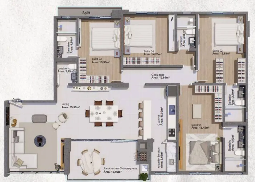 Apartamento, 4 quartos, 171 m² - Foto 5