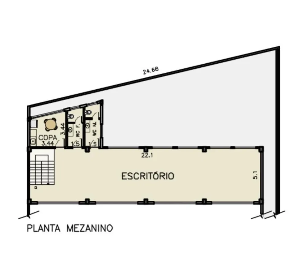 Depósito-Galpão, 824 m² - Foto 2
