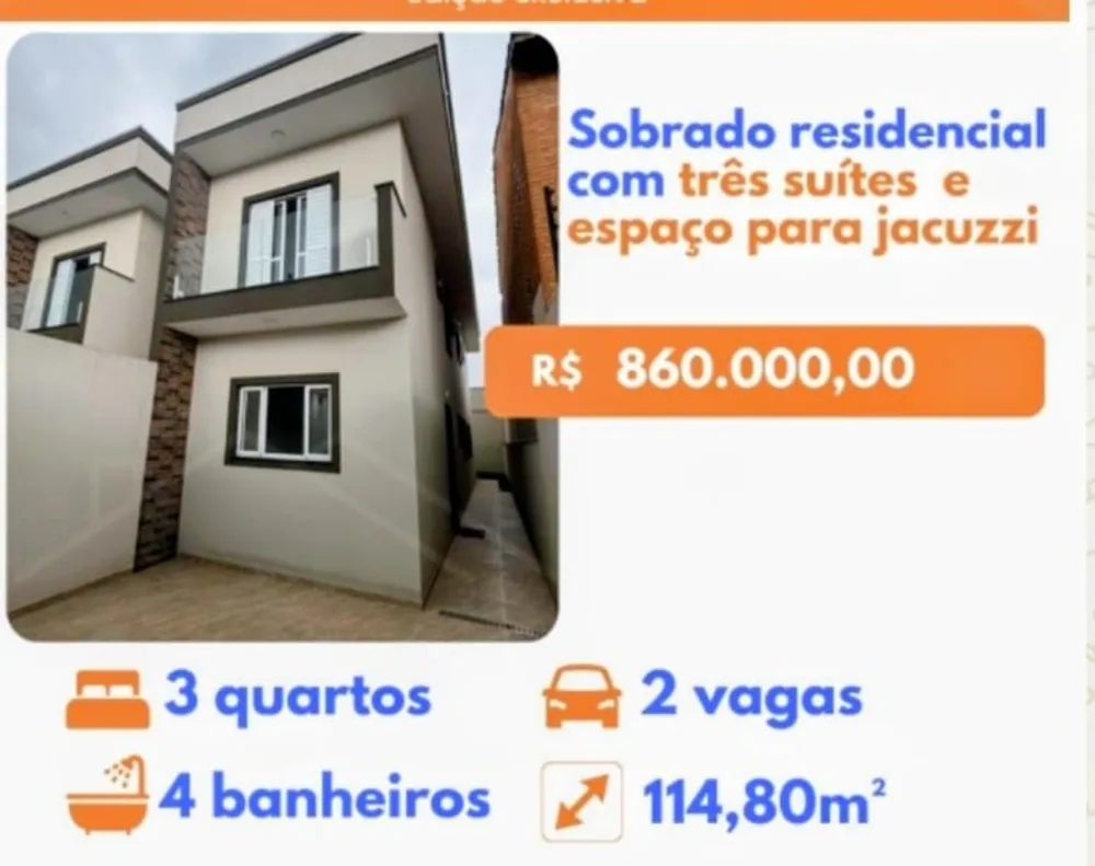 Sobrado, 3 quartos, 115 m² - Foto 1