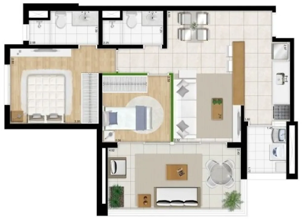 Apartamento, 2 quartos, 72 m² - Foto 8