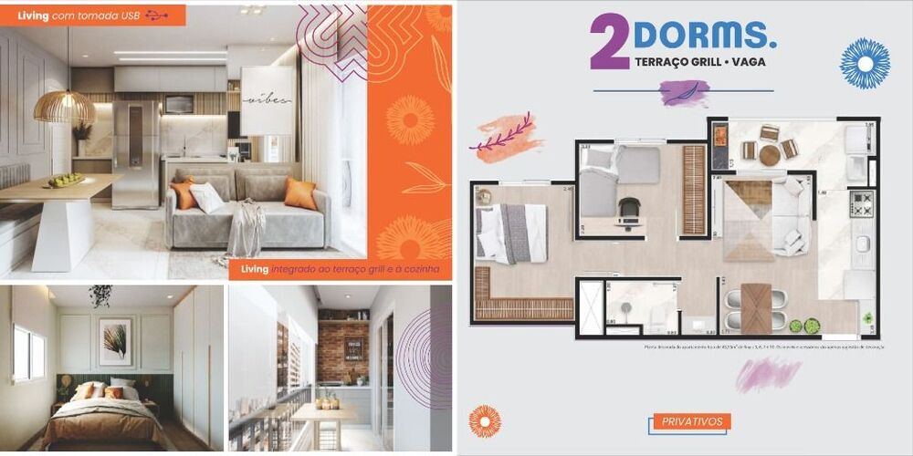 Apartamento, 2 quartos, 46 m² - Foto 2