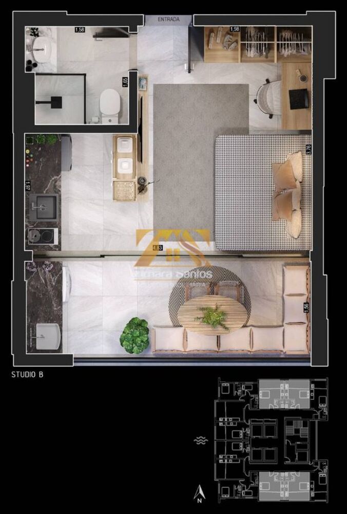 Flat/Apart Hotel à venda com 1 quarto, 43m² - Foto 17