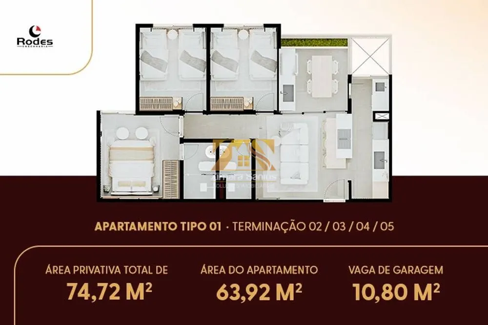 Apartamento, 3 quartos, 64 m² - Foto 8