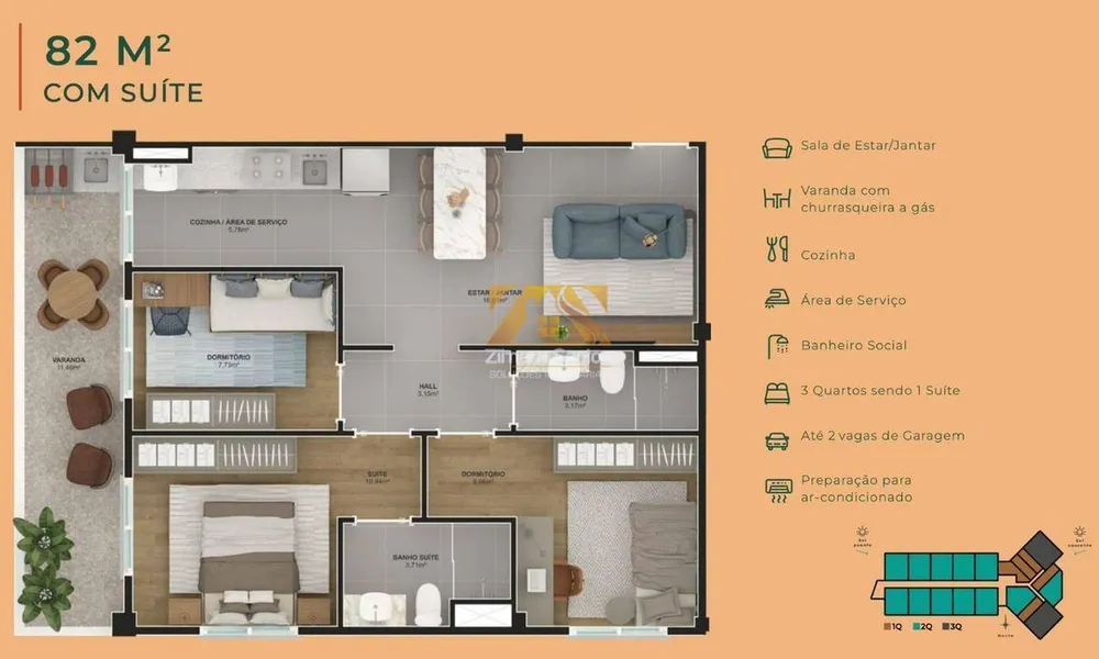 Apartamento, 3 quartos, 82 m² - Foto 7