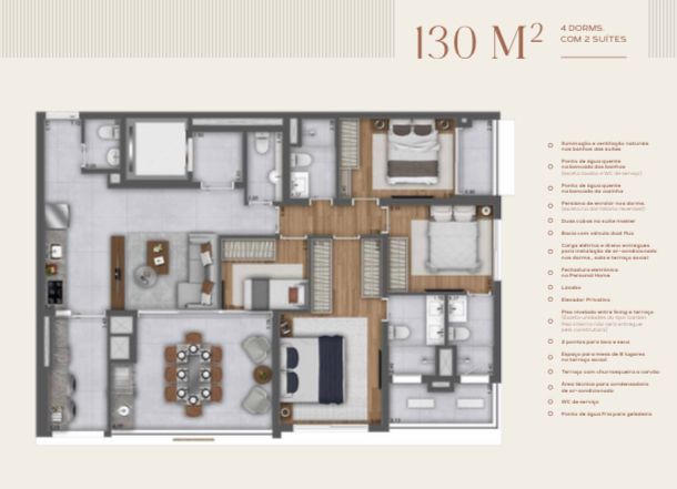 Apartamento, 4 quartos, 130 m² - Foto 8