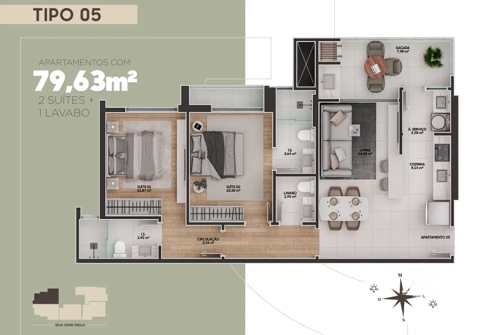 Apartamento, 2 quartos, 79 m² - Foto 16