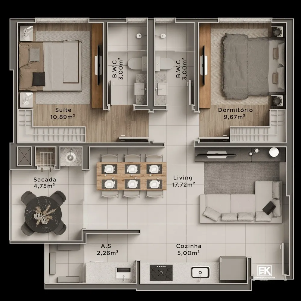 Apartamento, 2 quartos - Foto 7