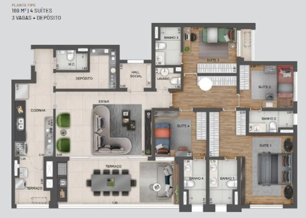 Apartamento, 4 quartos, 169 m² - Foto 14