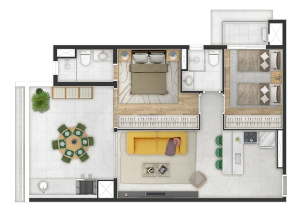 Apartamento, 2 quartos, 51 m² - Foto 8