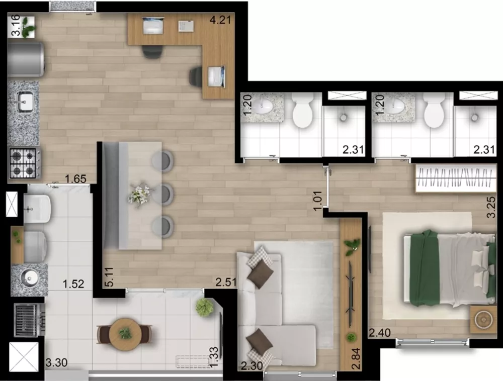 Apartamento, 2 quartos, 49 m² - Foto 16