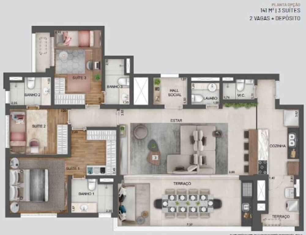Apartamento à venda com 3 quartos, 122m² - Foto 8