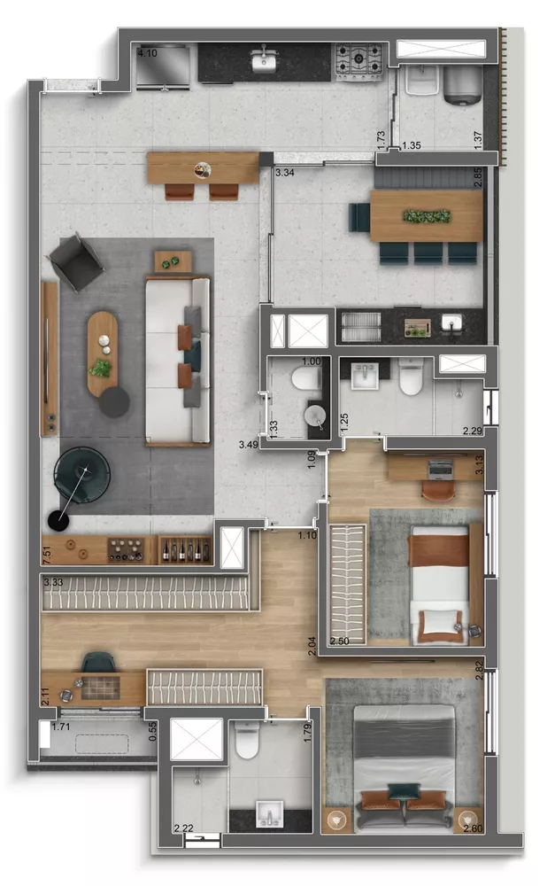 Apartamento, 2 quartos, 82 m² - Foto 9