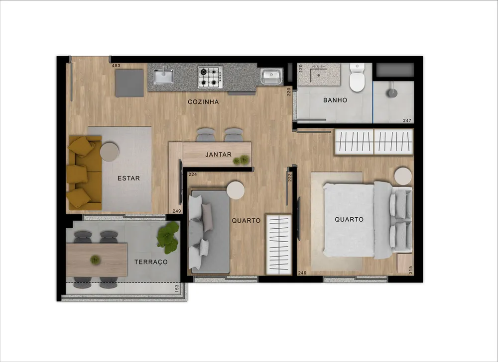 Apartamento, 2 quartos, 37 m² - Foto 20