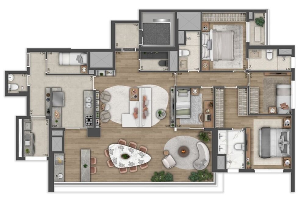 Apartamento, 4 quartos, 164 m² - Foto 6