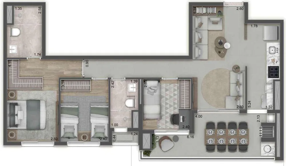 Apartamento, 3 quartos, 104 m² - Foto 14