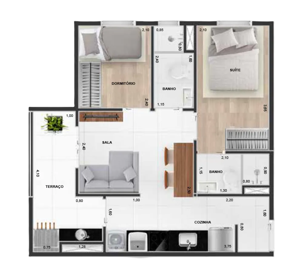Apartamento, 2 quartos, 46 m² - Foto 17