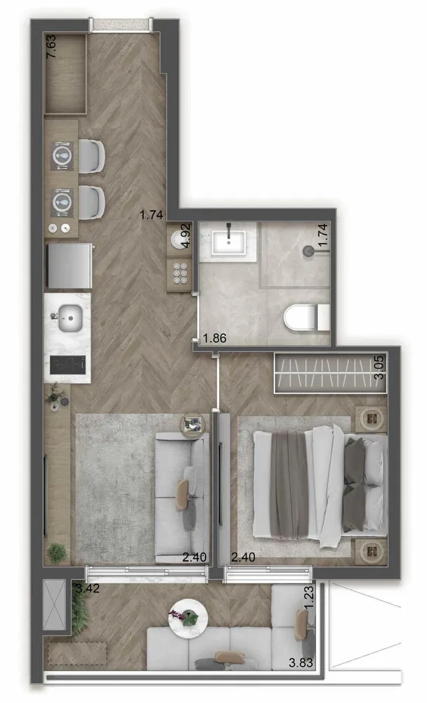 Apartamento, 1 quarto, 22 m² - Foto 11