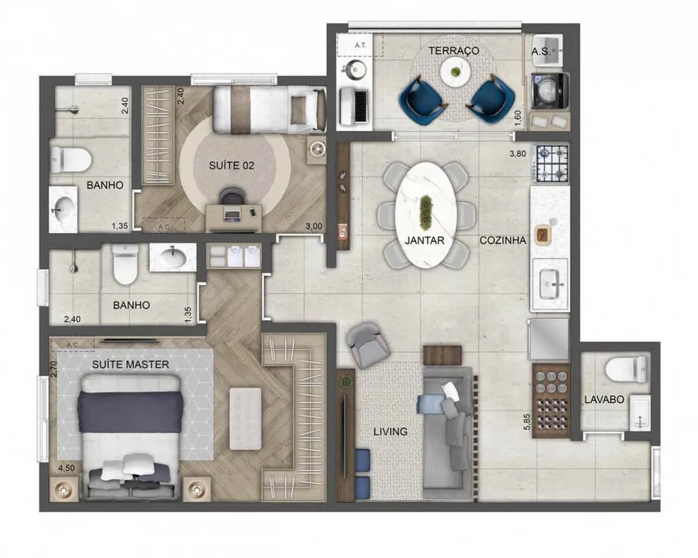 Apartamento, 2 quartos, 154 m² - Foto 19