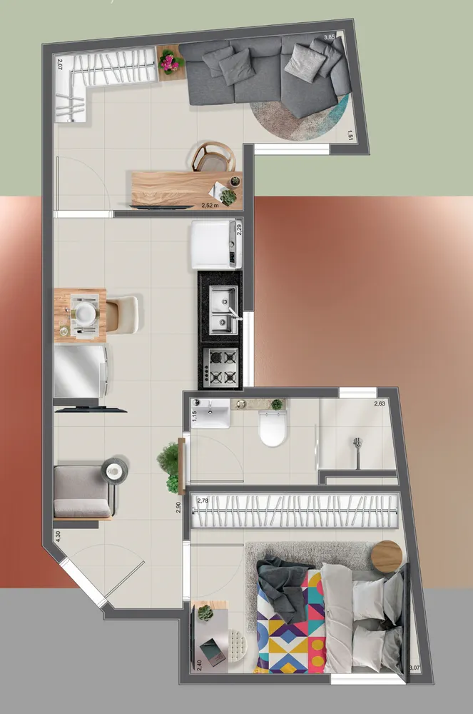 Apartamento, 1 quarto, 35 m² - Foto 19