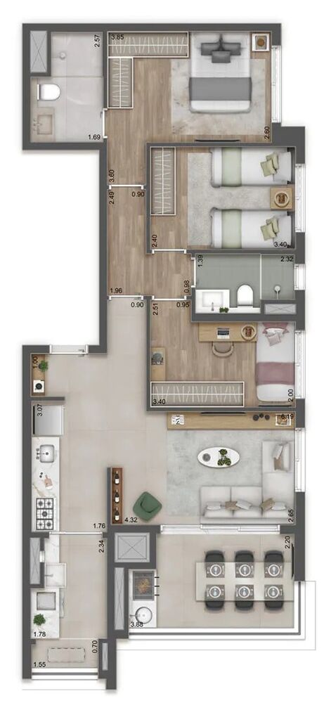 Apartamento, 3 quartos, 112 m² - Foto 10