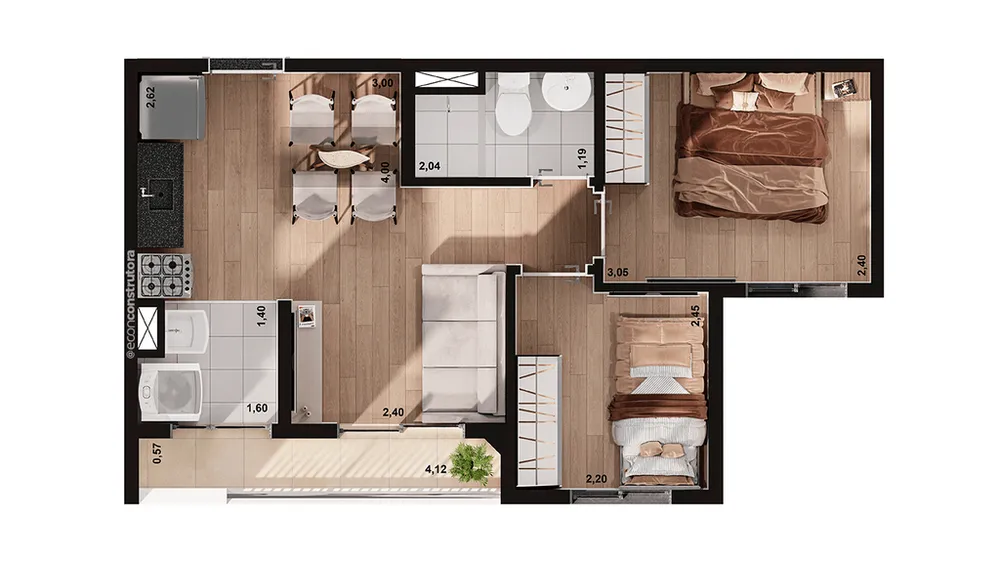 Apartamento, 2 quartos, 38 m² - Foto 16