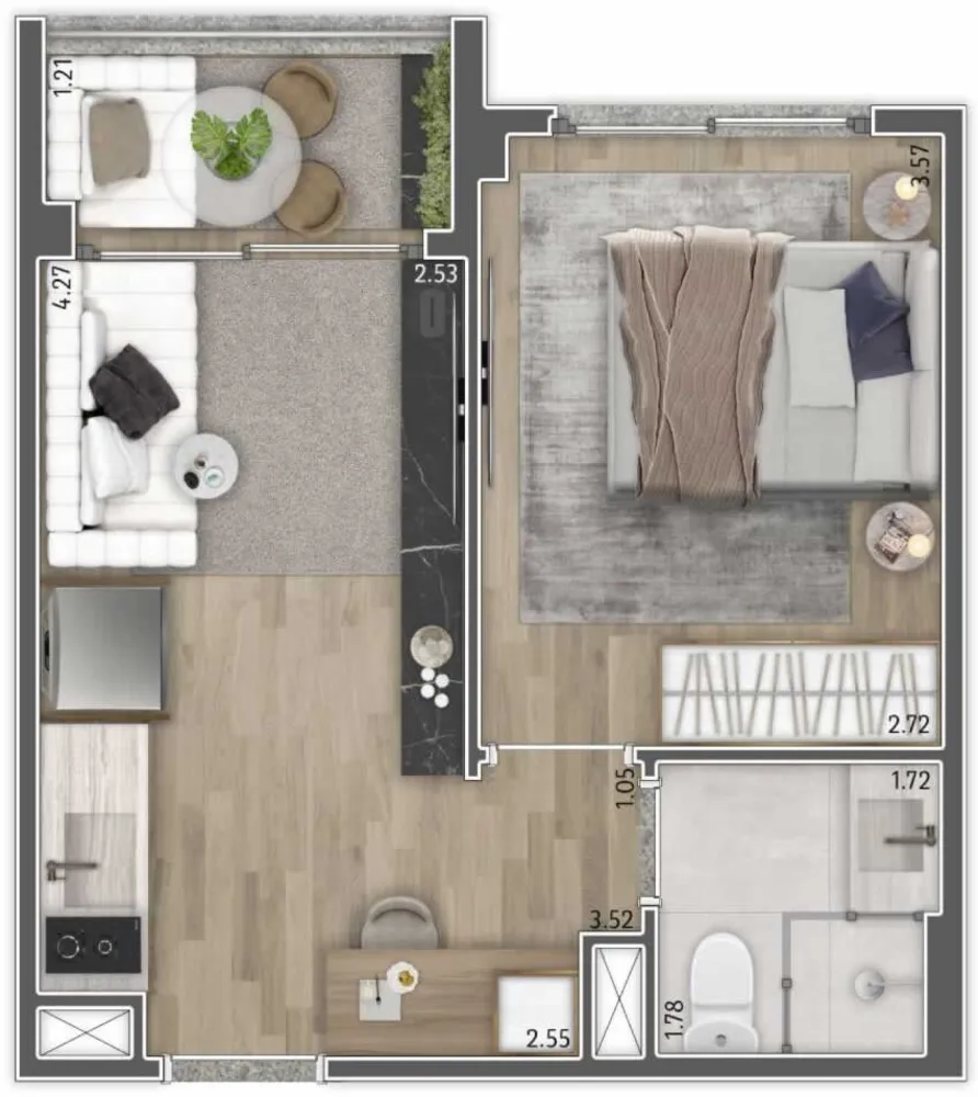 Apartamento, 1 quarto, 39 m² - Foto 23