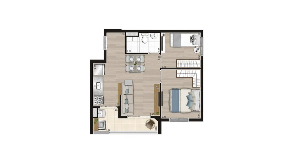 Apartamento, 2 quartos, 42 m² - Foto 11