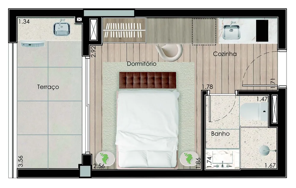 Apartamento, 1 quarto, 24 m² - Foto 11