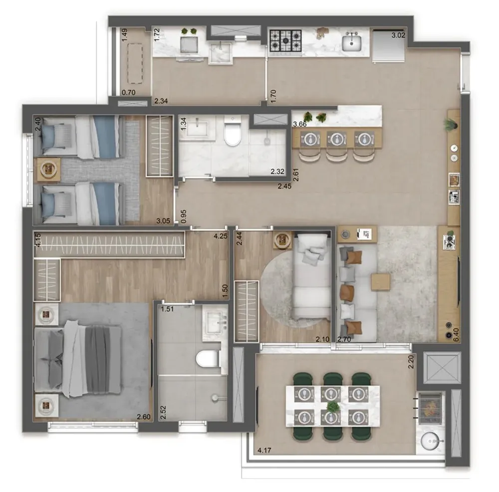 Apartamento, 3 quartos, 138 m² - Foto 9