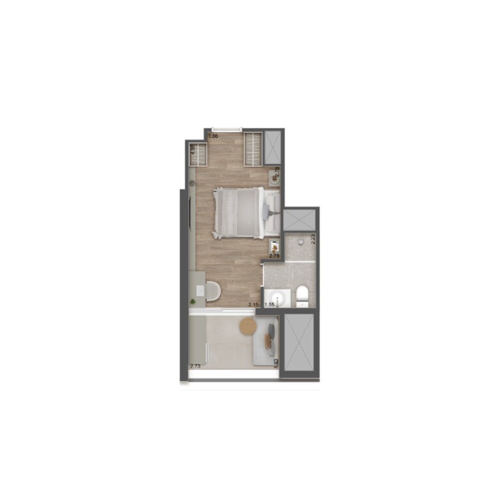Apartamento, 26 m² - Foto 8