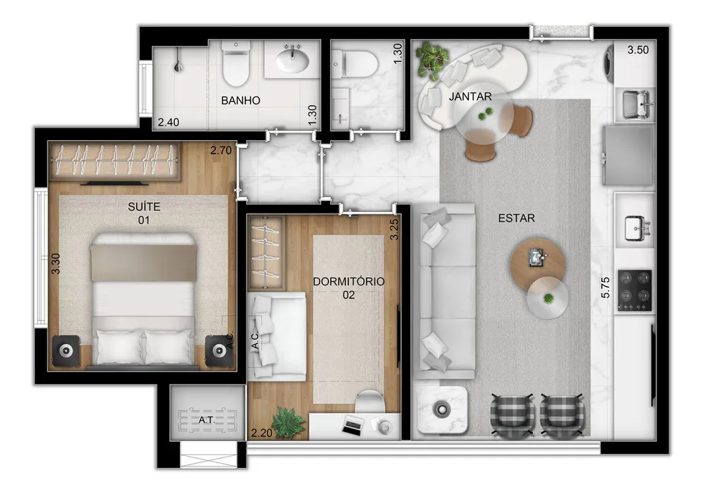 Apartamento, 1 quarto, 38 m² - Foto 24