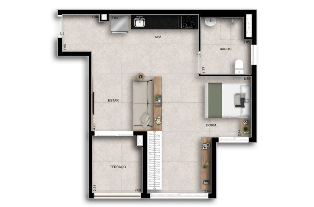Apartamento, 1 quarto, 30 m² - Foto 7