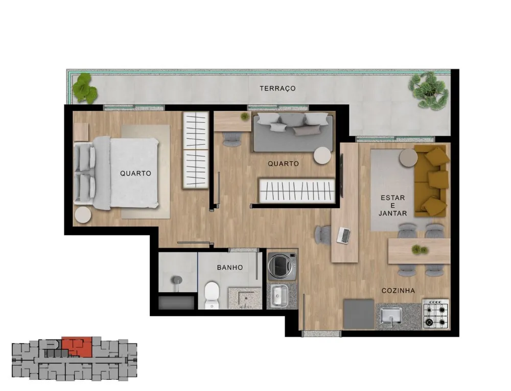 Apartamento, 2 quartos, 38 m² - Foto 20
