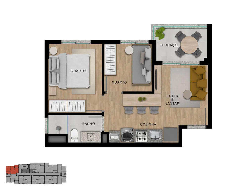 Apartamento, 2 quartos, 38 m² - Foto 18