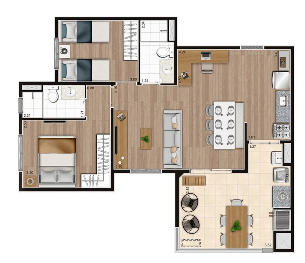 Apartamento, 3 quartos, 67 m² - Foto 20