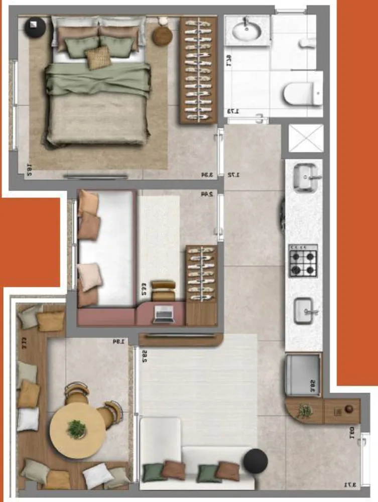Apartamento, 2 quartos, 39 m² - Foto 15