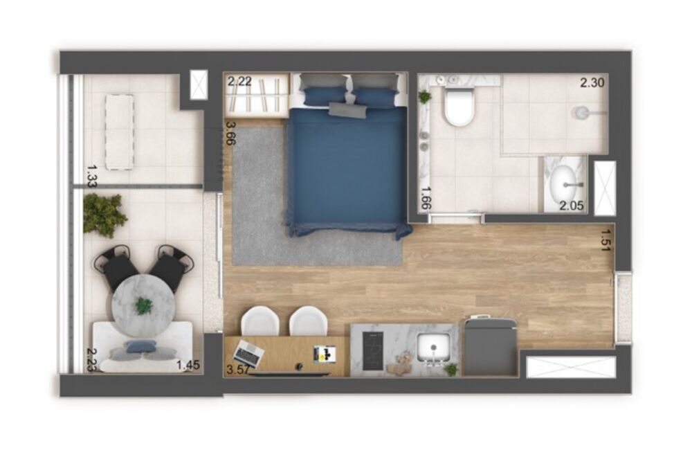 Apartamento, 1 quarto, 27 m² - Foto 10