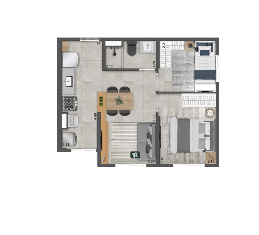 Apartamento, 2 quartos, 38 m² - Foto 9