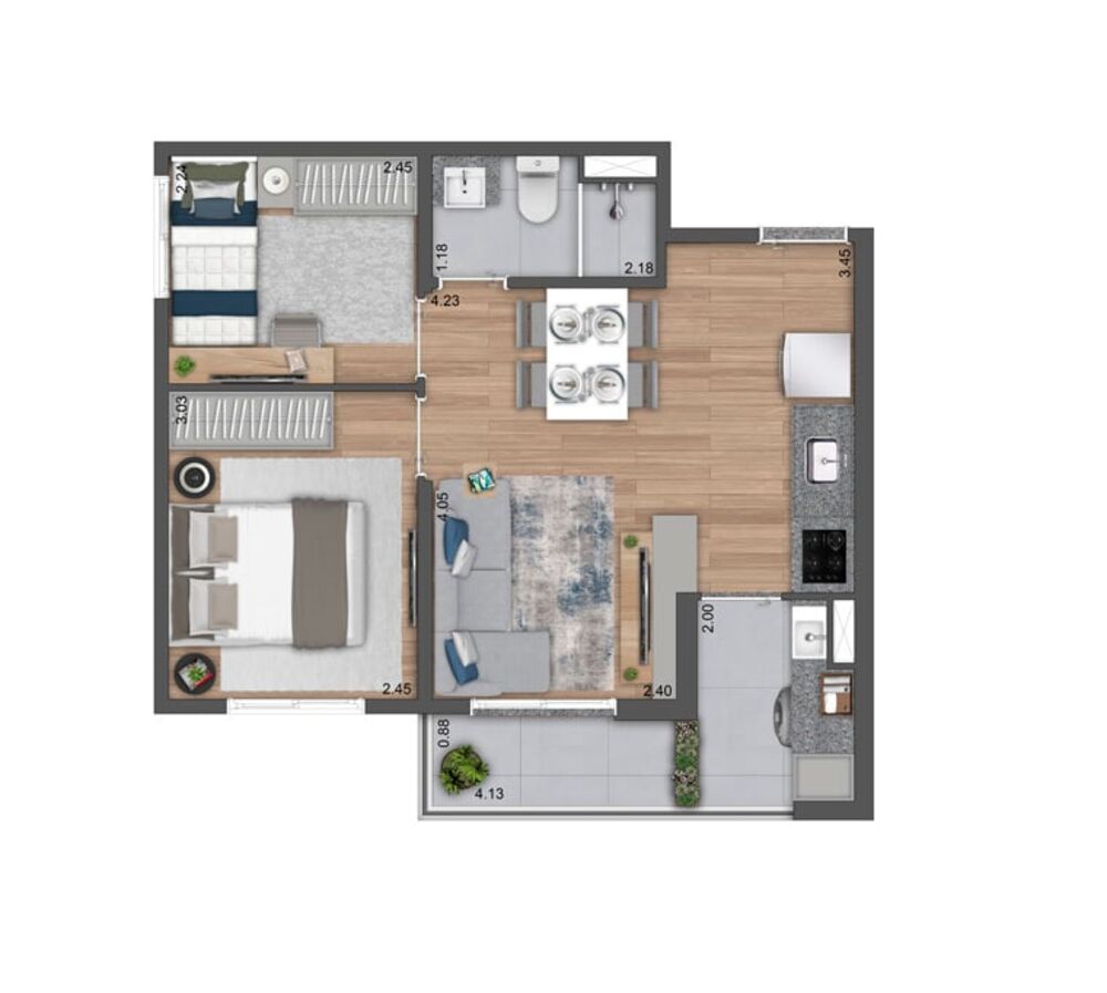 Apartamento, 2 quartos, 38 m² - Foto 12