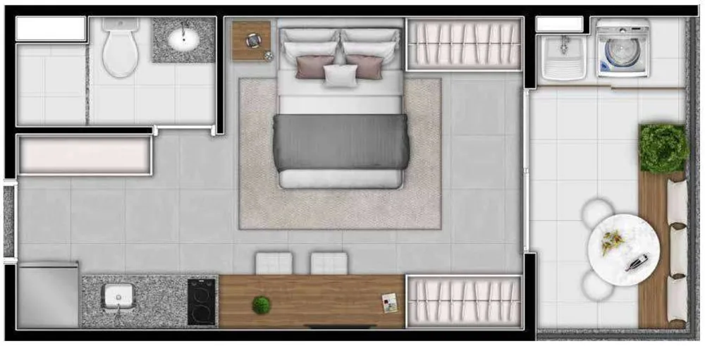 Apartamento, 1 quarto, 36 m² - Foto 8