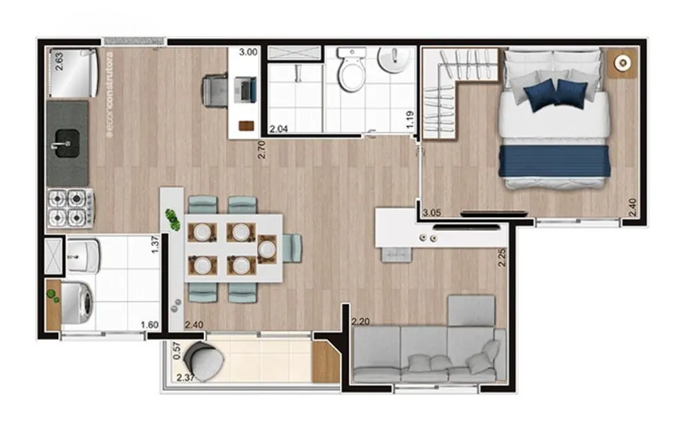Apartamento, 2 quartos, 37 m² - Foto 10