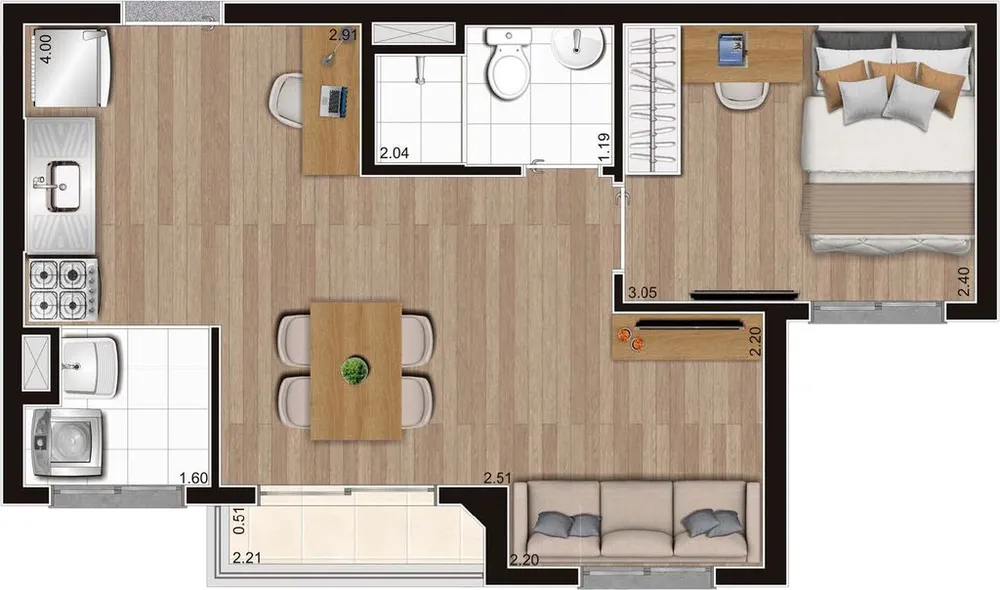 Apartamento, 2 quartos, 37 m² - Foto 16