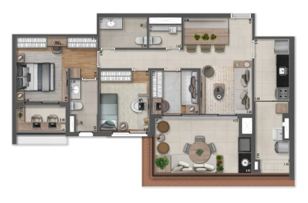 Cobertura, 3 quartos, 162 m² - Foto 10