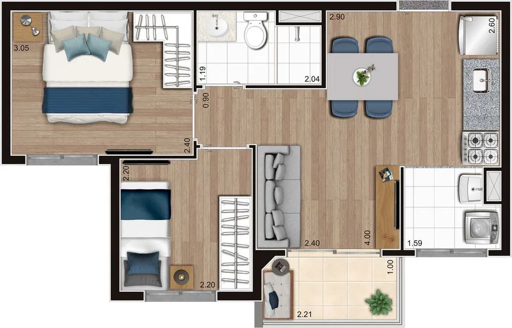 Apartamento, 3 quartos, 76 m² - Foto 13