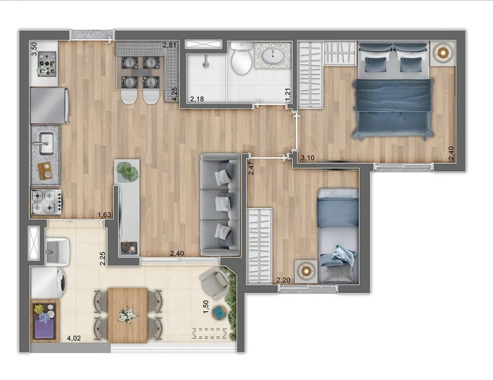 Apartamento, 3 quartos, 66 m² - Foto 17