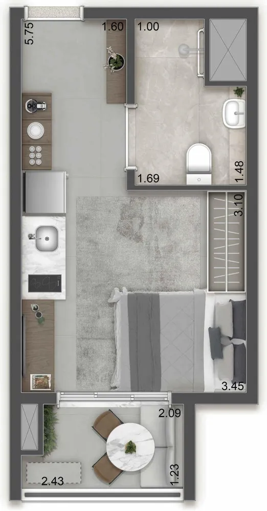 Apartamento, 1 quarto, 22 m² - Foto 11