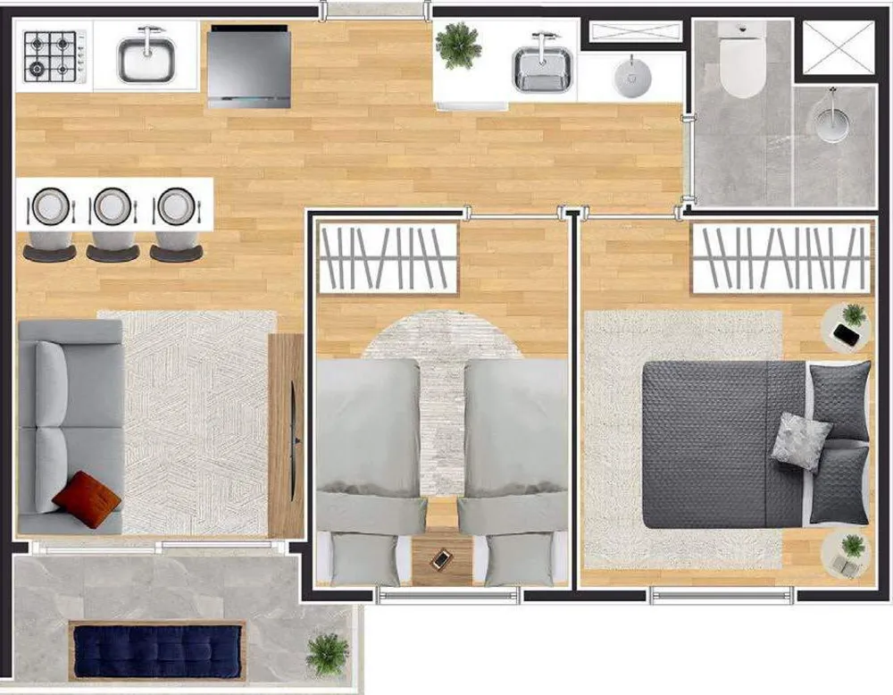 Apartamento, 2 quartos, 38 m² - Foto 16