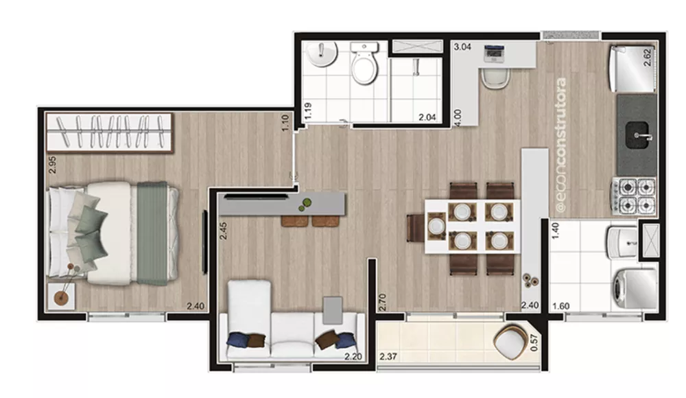 Apartamento, 2 quartos, 37 m² - Foto 15