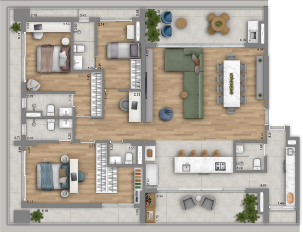 Cobertura, 3 quartos, 187 m² - Foto 10