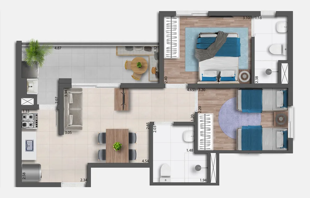 Apartamento, 2 quartos, 47 m² - Foto 16